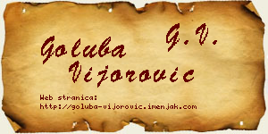 Goluba Vijorović vizit kartica